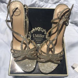 I.Miller Beautiful Gold Heel Shoes
